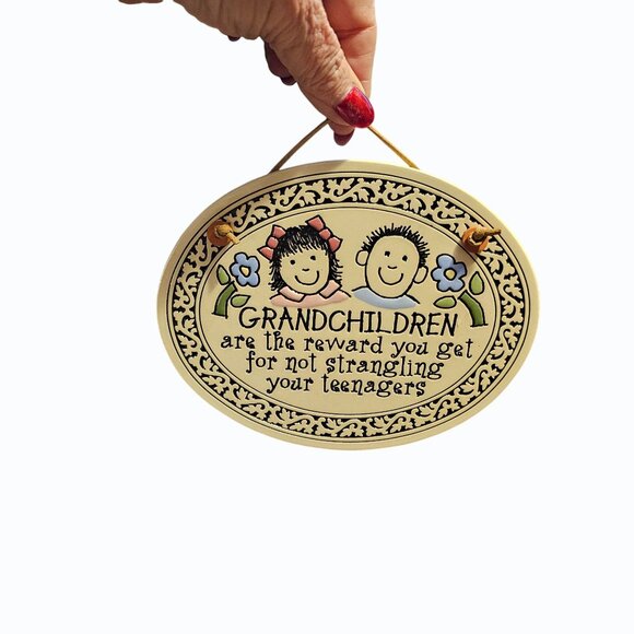 Spooner Creek Designs GRANDCHILDREN ARE THE REWARD Ceramic Wall Hanging Plaque - Picture 3 of 8